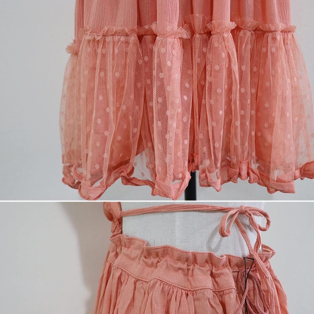 🆕 Dusty Coral~Boho Halter Mini Dress - Picture 6 of 6